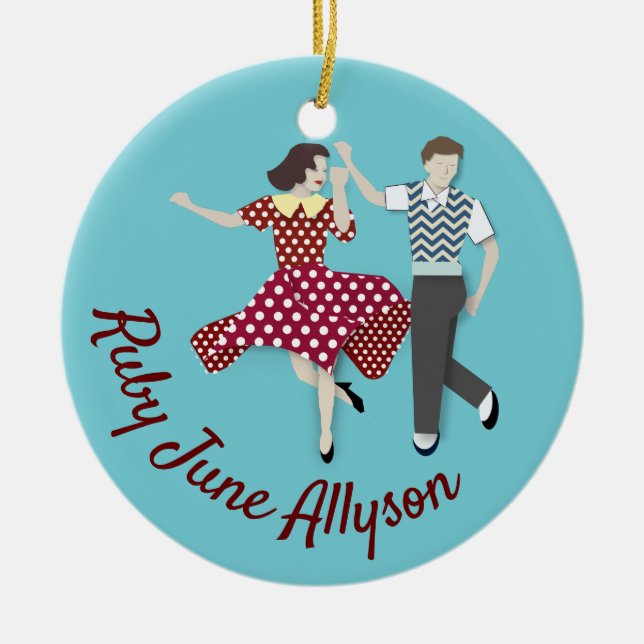 Swing Dance Keramik Ornament (Vorne)