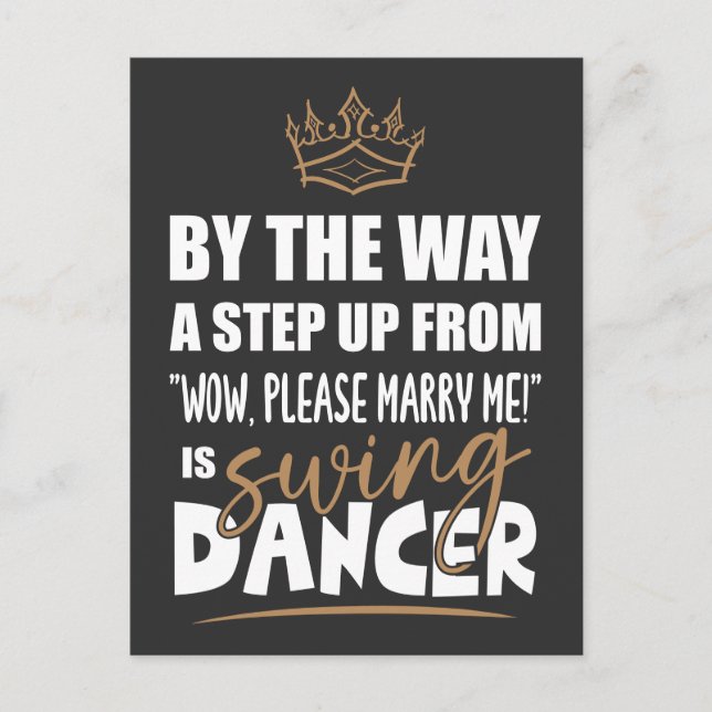 Swing Dancer ist das Ultimate in Appeal. Fun Gift Postkarte (Vorderseite)