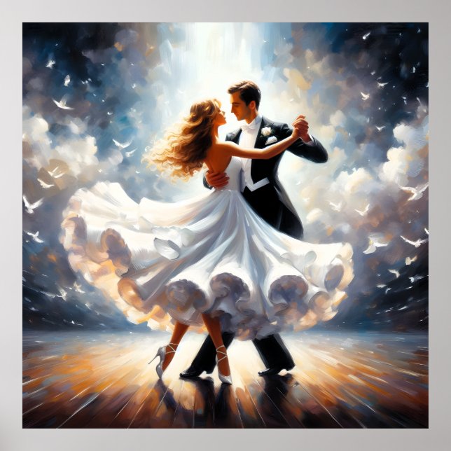 Swing Dancing Ballroom Tanztanz Tanz Poster (Vorne)