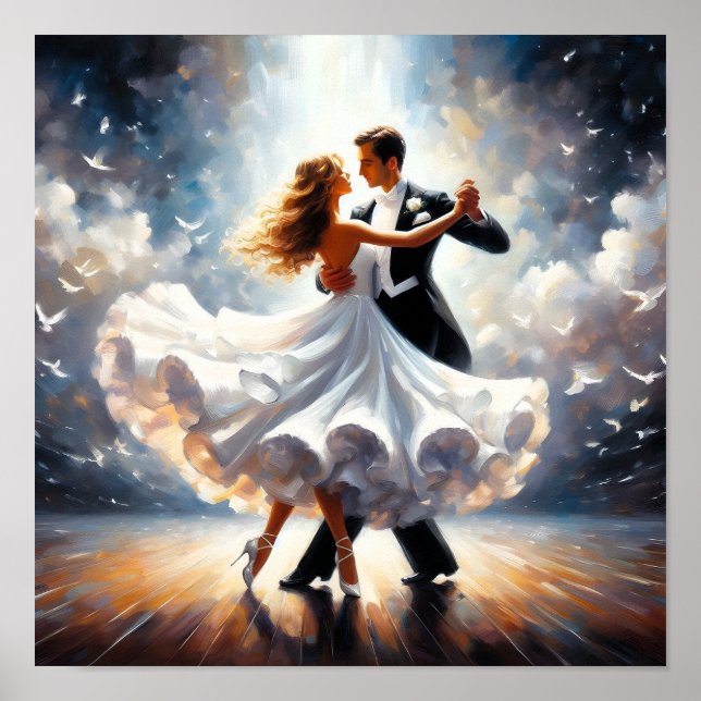 Swing Dancing Ballroom Tanztanz Tanz Poster (Vorne)