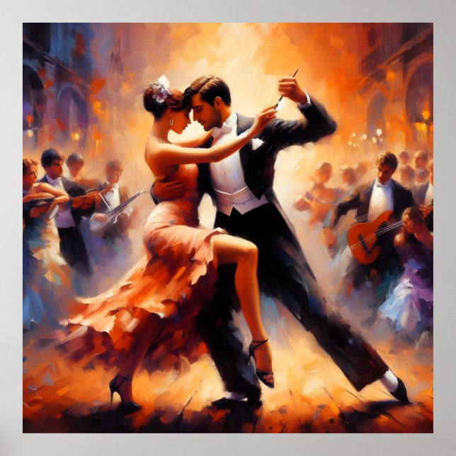Swing Dancing Ballroom Tanztanz Tanz Poster (Vorne)