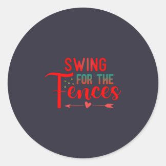 Swing for the Fences T-Shirt Runder Aufkleber
