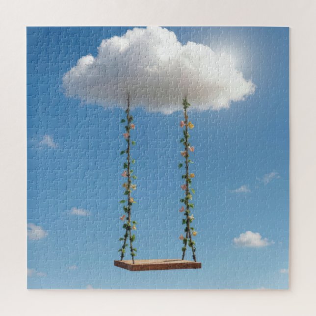 Swing Hanging From a Cumulus Cloud Puzzle (Vertikal)