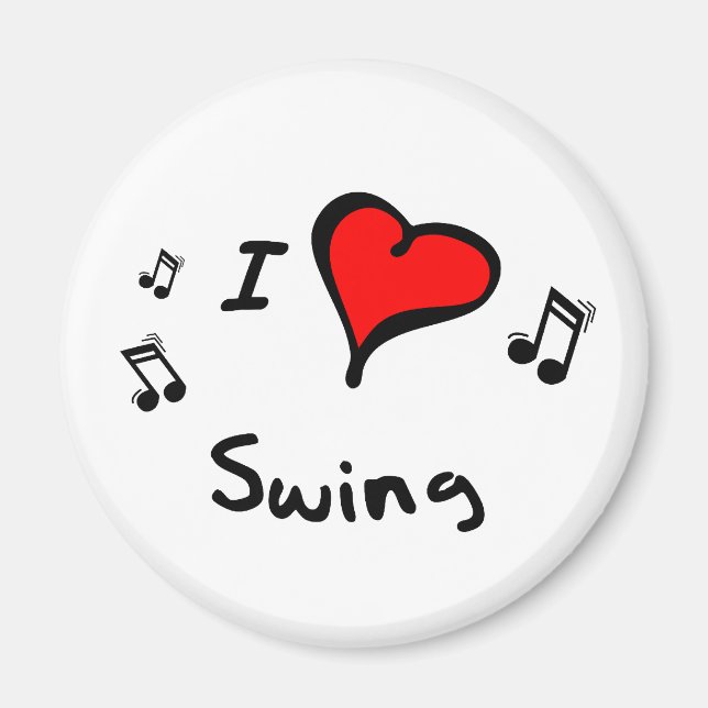 Swing I Herz-Liebe Geschenk Magnet (Vorne)