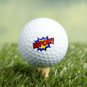 Swing in Style: KAPOW! Vintager Pop Art Golfball