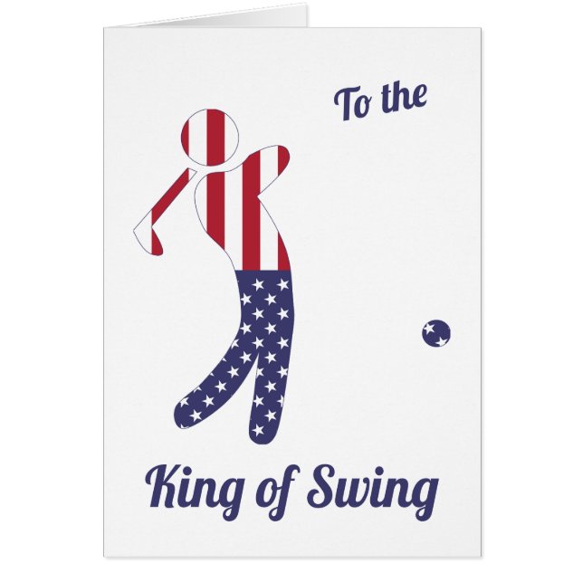 Swing King | Amerikanische Flagge | Geburtskarte (Vorne)
