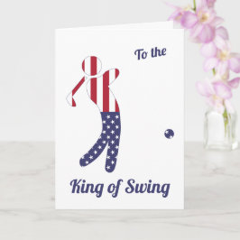 Swing King | Amerikanische Flagge | Vatertag Karte