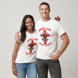 Swing Low Sweet Chariot Rose & Cross Motif T-Shirt