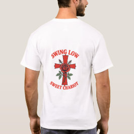 Swing Low Sweet Chariot Rose & Cross Motif T-Shirt