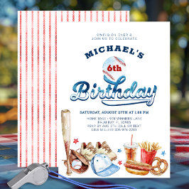 Swing on Baseball Geburtstagsparty Einladung