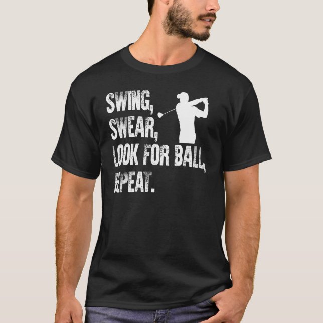 Swing Swear suchen Sie nach Ball Repeat Women Golf T-Shirt (Vorderseite)
