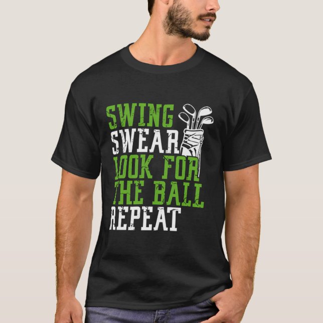 Swing Sweet suchen nach Ball Wiederholung lustige  T-Shirt (Vorderseite)