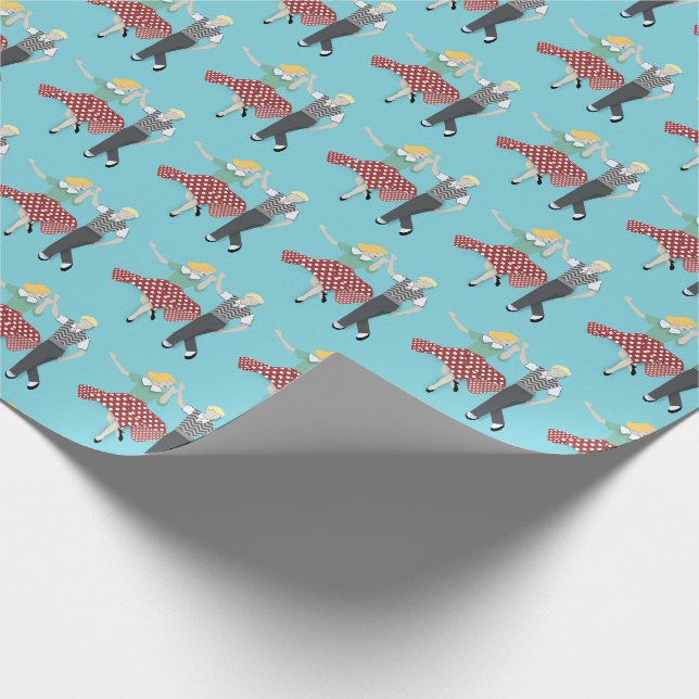 Swing-Tanz Geschenkpapier (Ecke)