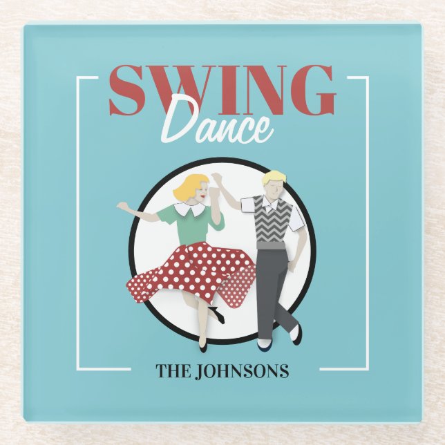 Swing-Tanz Glasuntersetzer (Vorderseite)