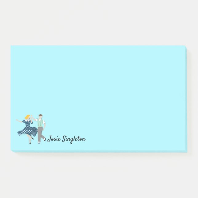 Swing-Tanz-Paar Post-it Klebezettel (Vorderseite)