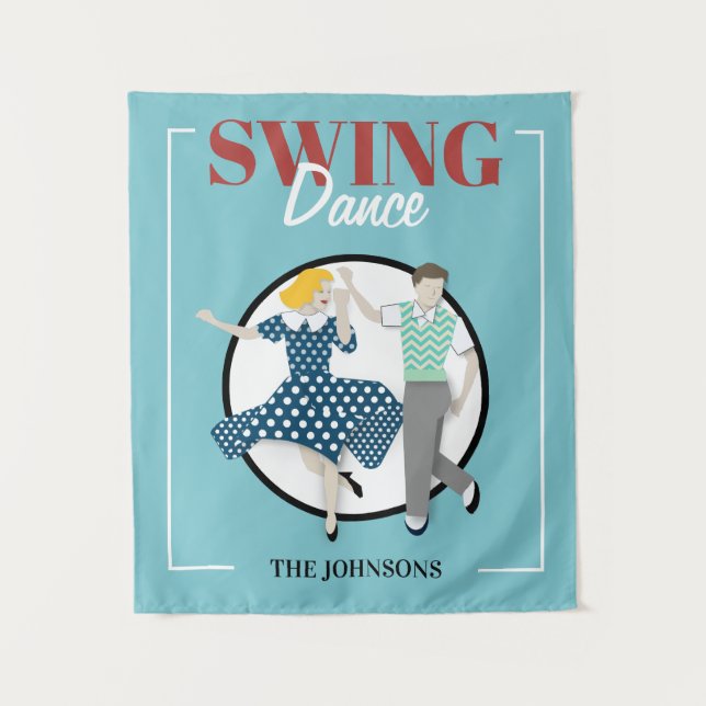 Swing-Tanz Wandteppich (Vorderseite)