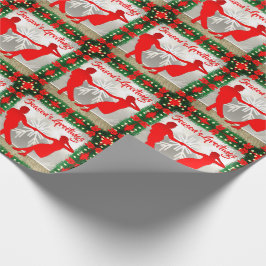 Swing Tänzer mit Garland Trim Weihnachtszeit Geschenkpapier