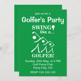 Swing wie ein Golfer-Golf-Party Einladung