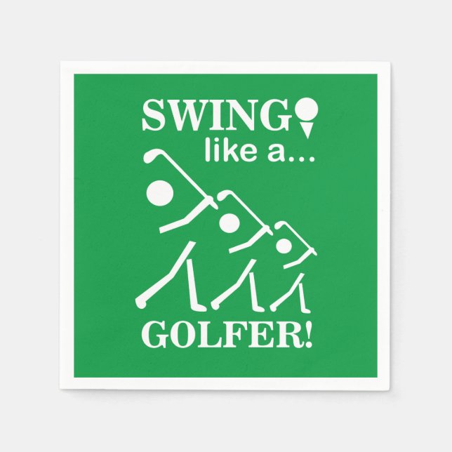 Swing wie ein Golfer-Golf-Party Serviette (Vorderseite)