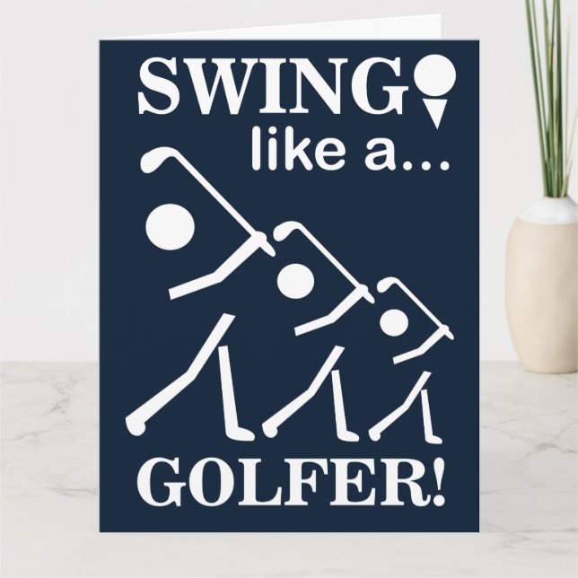 Swing wie ein Golfer Gruß Karte (Vorderseite)