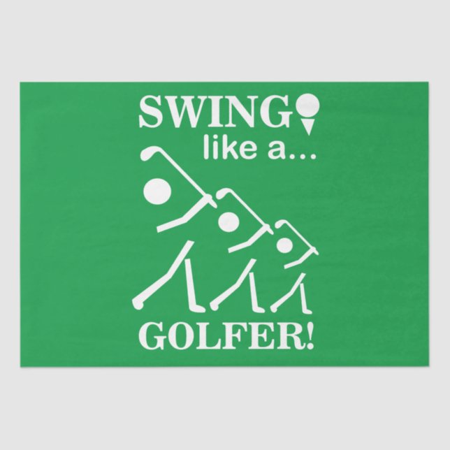 Swing wie ein Golfer Seidenpapier (Vorderseite)