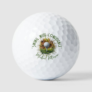 'Swing with Confidence' Golf Ball & T-Shirt Splash
