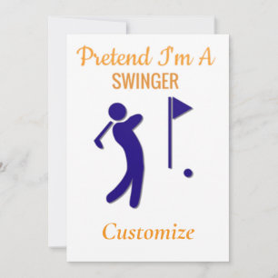 Swingender Golfer Donner_Donner_Bucht Einladung