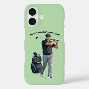 Swingender Software-Ingenieur, der Golf spielt URM iPhone 16 Hülle