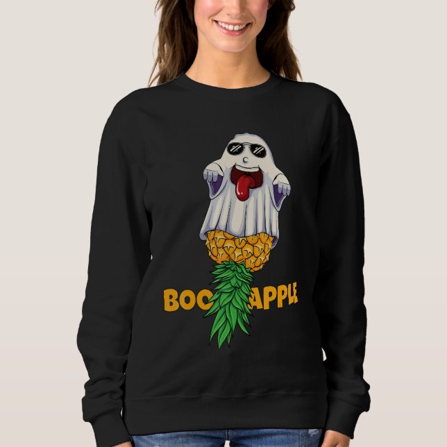 Swinger Halloween BooApple Boo Ananas Geist Männer Sweatshirt (Vorderseite)
