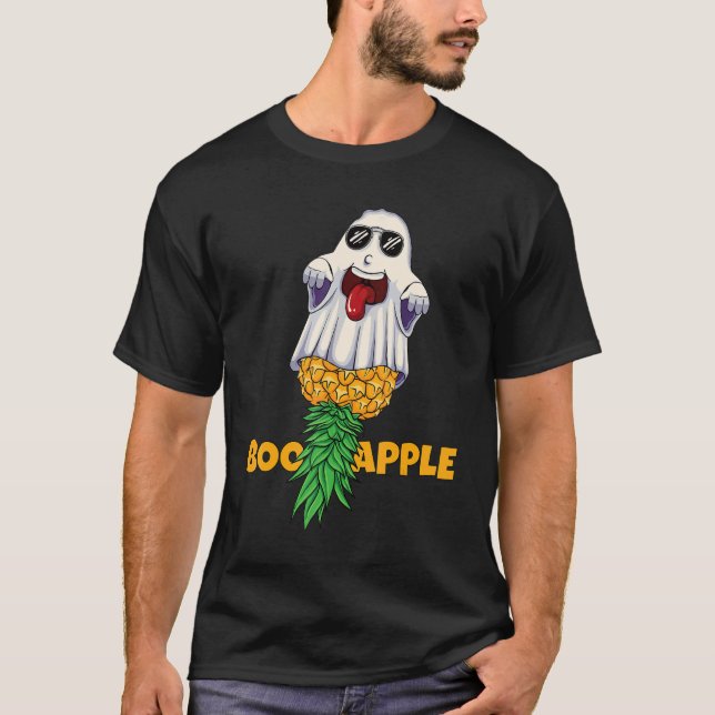 Swinger Halloween BooApple Boo Pineapple Ghost Men T-Shirt (Vorderseite)