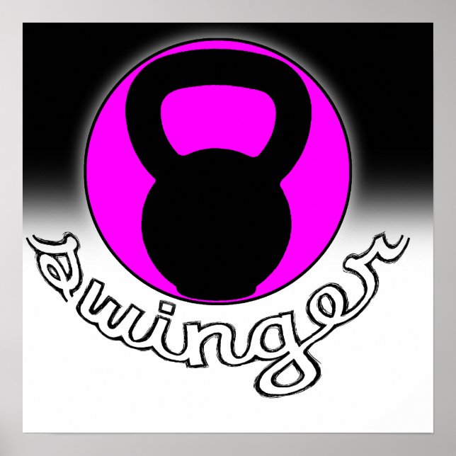 "Swinger" Kettlebell Fitness Poster (Vorne)