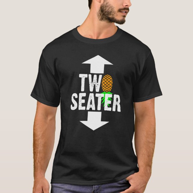 Swinger Two Seater Upside Down Ananas Cool T-Shirt (Vorderseite)