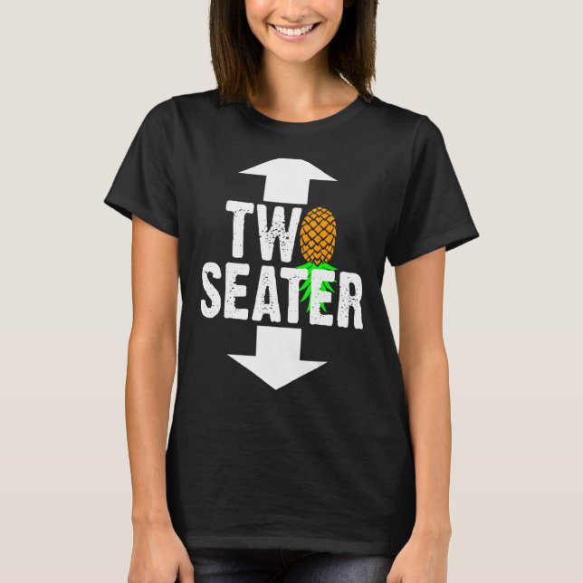 Swinger Two Seater Upside Down Ananas Cool T-Shirt (Vorderseite)