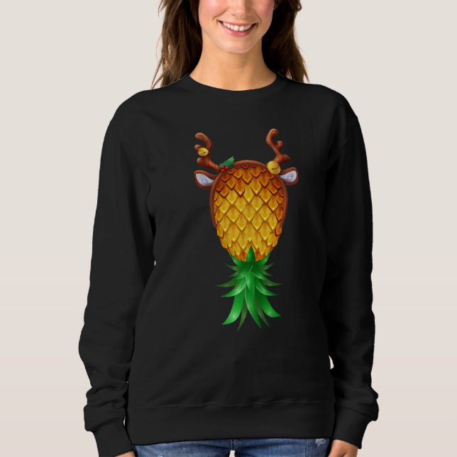 Swinger Updown Pineaple Xmas Reindeer Blitze Sweatshirt (Vorderseite)