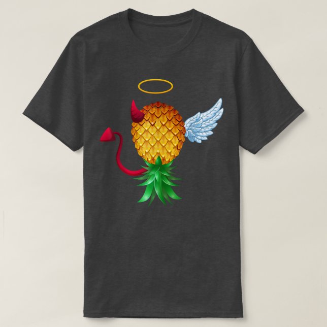 Swinger Upside Down Pineapple Half Devil Half Ange T-Shirt (Design vorne)