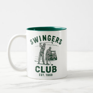 Swingers Club Lustig Sarkastisch Golfen Golfer Zweifarbige Tasse