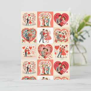 Swingin' Sixties Valentine Patchwork Feiertagskarte