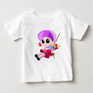 Swinging Baby T - Shirt Happy Girl - Malerei