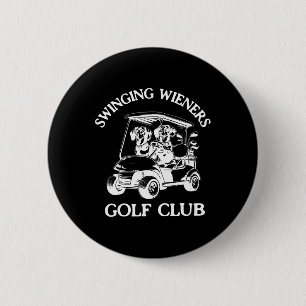 Swinging Dackeln Golf Club Dackel Dackel Dog Fa Button