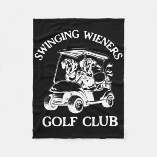 Swinging Dackeln Golf Club Dackel Dackel Dog Fa Fleecedecke