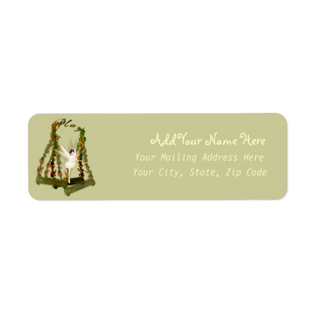 Swinging Fairy Address Label (Vorne)