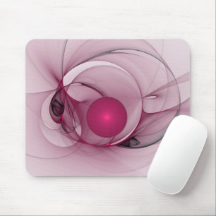 Swinging Fractal, Moderne abstrakte Beerige Pink K Mousepad