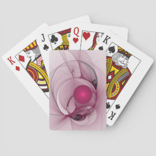 Swinging Fractal, moderne abstrakte Berry Pink Kun Spielkarten