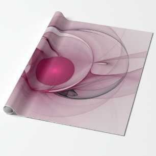 Swinging-Fraktal, moderne abstrakte Beerberry-Rosa Geschenkpapier