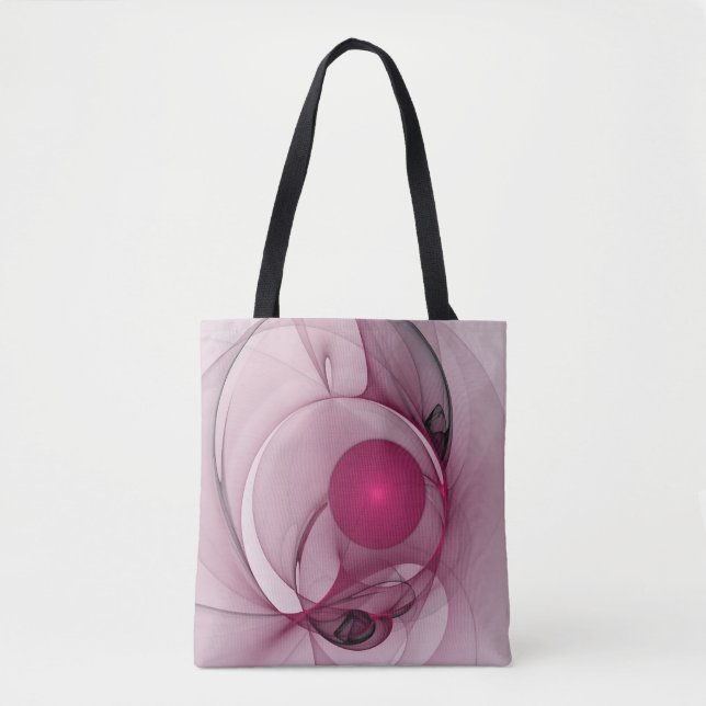 Swinging Fraktal, Moderne Abstrakte Berry Pink Art (Vorderseite)