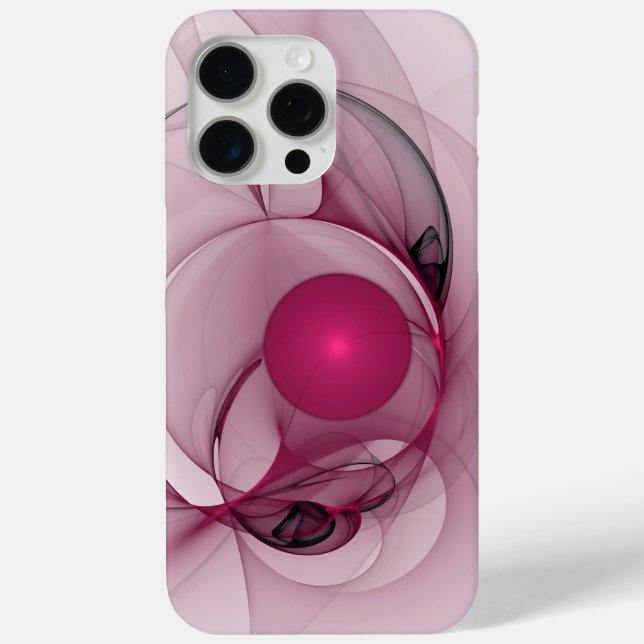 Swinging Fraktal, Moderne Abstrakte Berry Pink Art Case-Mate iPhone Hülle (Rückseite)