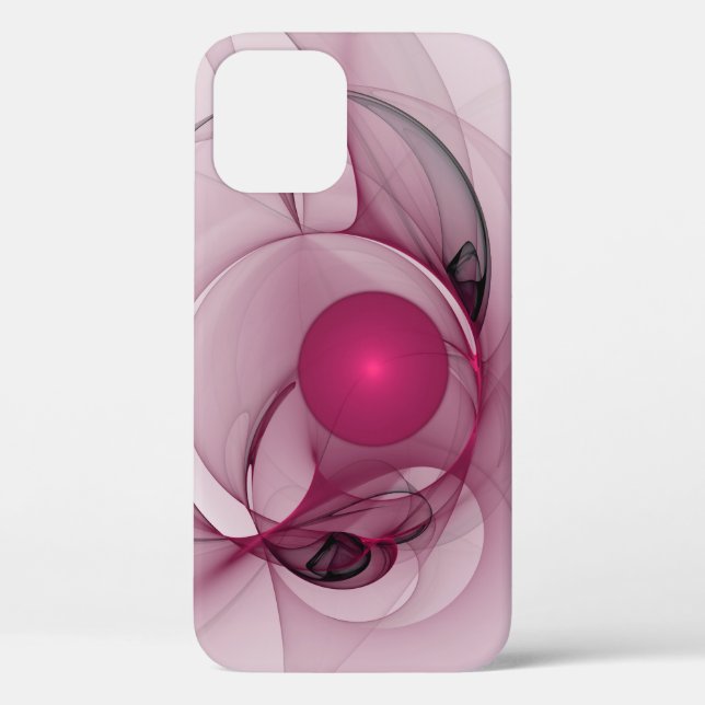 Swinging Fraktal, Moderne Abstrakte Berry Pink Art Case-Mate iPhone Hülle (Rückseite)