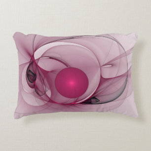 Swinging Fraktal, Moderne Abstrakte Berry Pink Art Dekokissen
