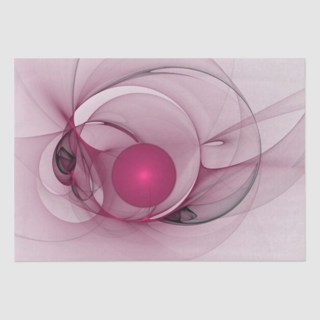 Swinging Fraktal, Moderne Abstrakte Berry Pink Art Seidenpapier (Vorderseite)