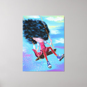Swinging Girl Canvas Print Leinwanddruck